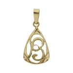 COLGANTE ORO 18KL LETRA - 11x18MM - Abecedario: b 
