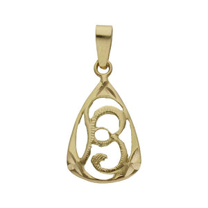 COLGANTE ORO 18KL LETRA - 11x18MM - Abecedario: b 