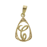 COLGANTE ORO 18KL LETRA - 11x18MM - Abecedario: c 