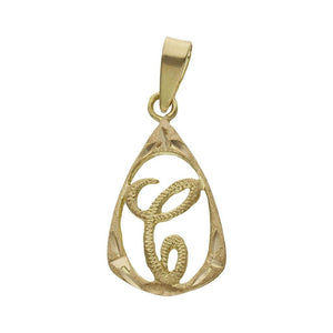 COLGANTE ORO 18KL LETRA - 11x18MM - Abecedario: c 