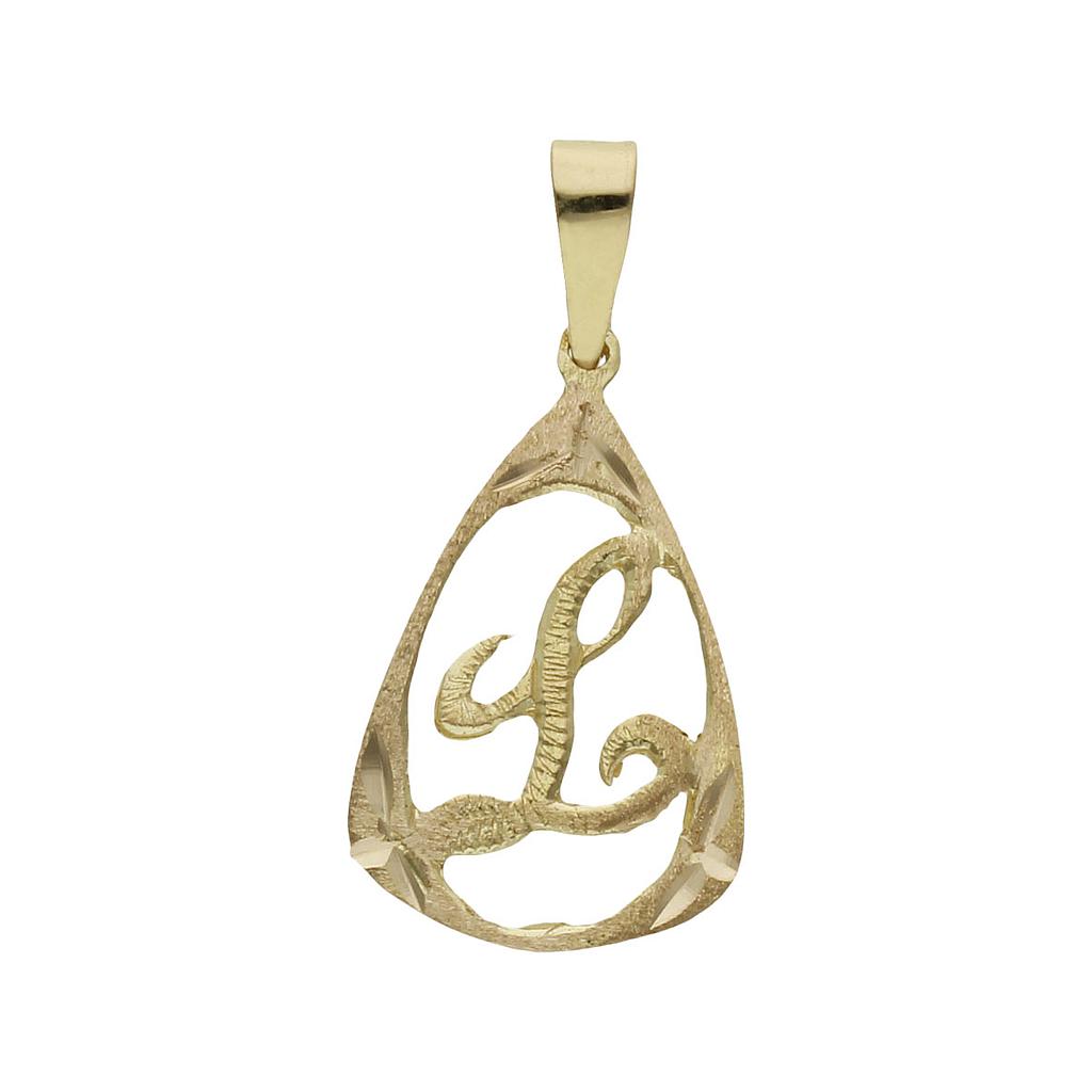 COLGANTE ORO 18KL LETRA - 11x18MM - Abecedario: L 