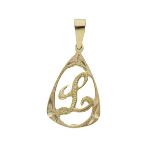COLGANTE ORO 18KL LETRA - 11x18MM - Abecedario: L 