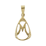 COLGANTE ORO 18KL LETRA - 11x18MM - Abecedario: m 