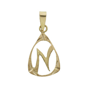 COLGANTE ORO 18KL LETRA - 11x18MM - Abecedario: n 
