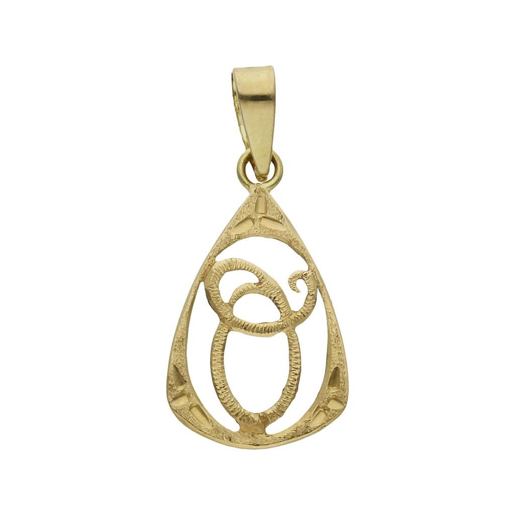 COLGANTE ORO 18KL LETRA - 11x18MM - Abecedario: o 