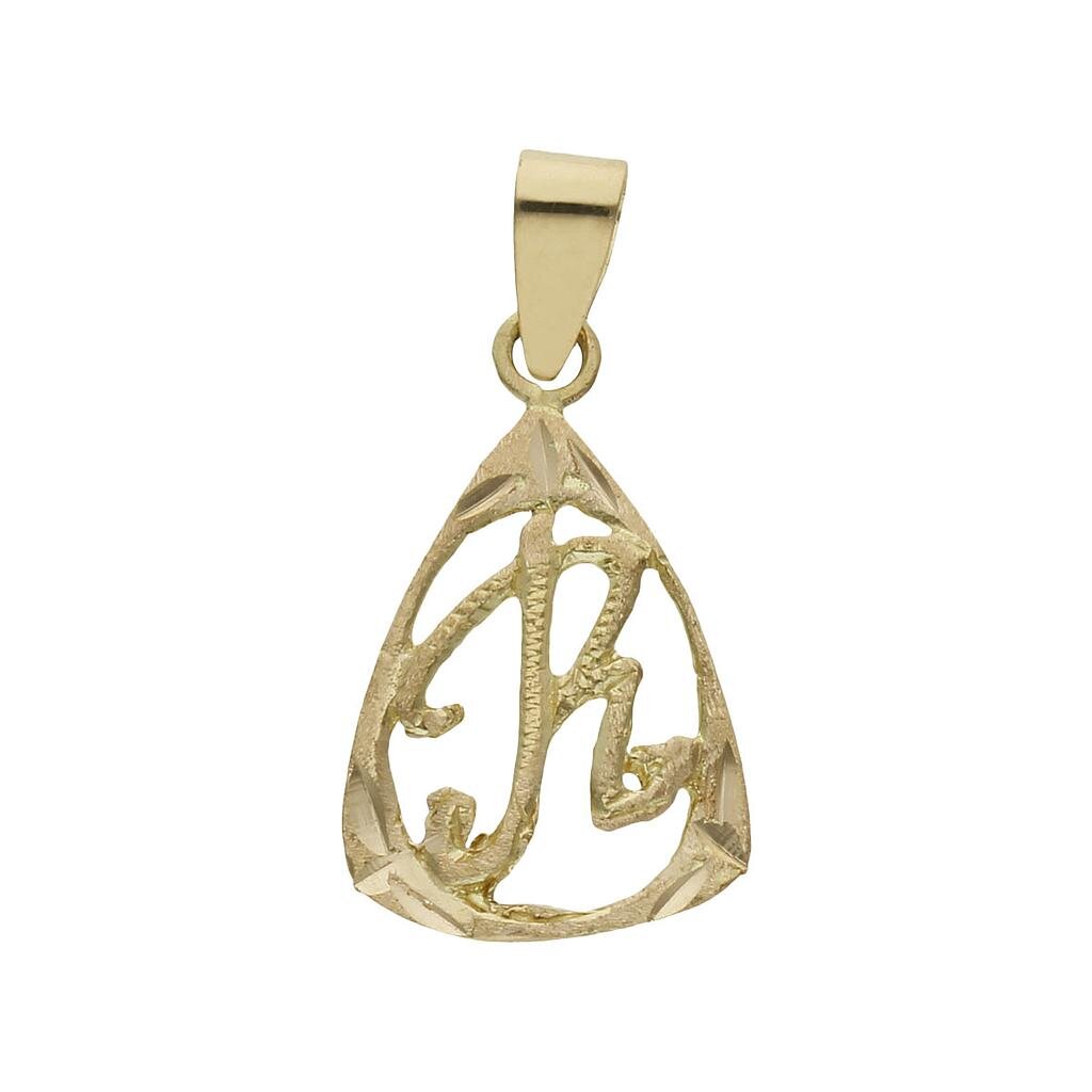 COLGANTE ORO 18KL LETRA - 11x18MM - Abecedario: r 