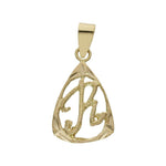 COLGANTE ORO 18KL LETRA - 11x18MM - Abecedario: r 