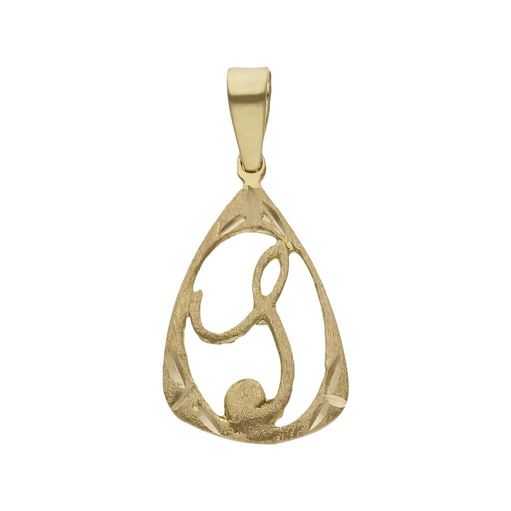 COLGANTE ORO 18KL LETRA - 11x18MM - Abecedario: s 