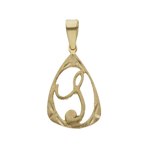 COLGANTE ORO 18KL LETRA - 11x18MM - Abecedario: s 