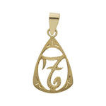 COLGANTE ORO 18KL LETRA - 11x18MM - Abecedario: t 