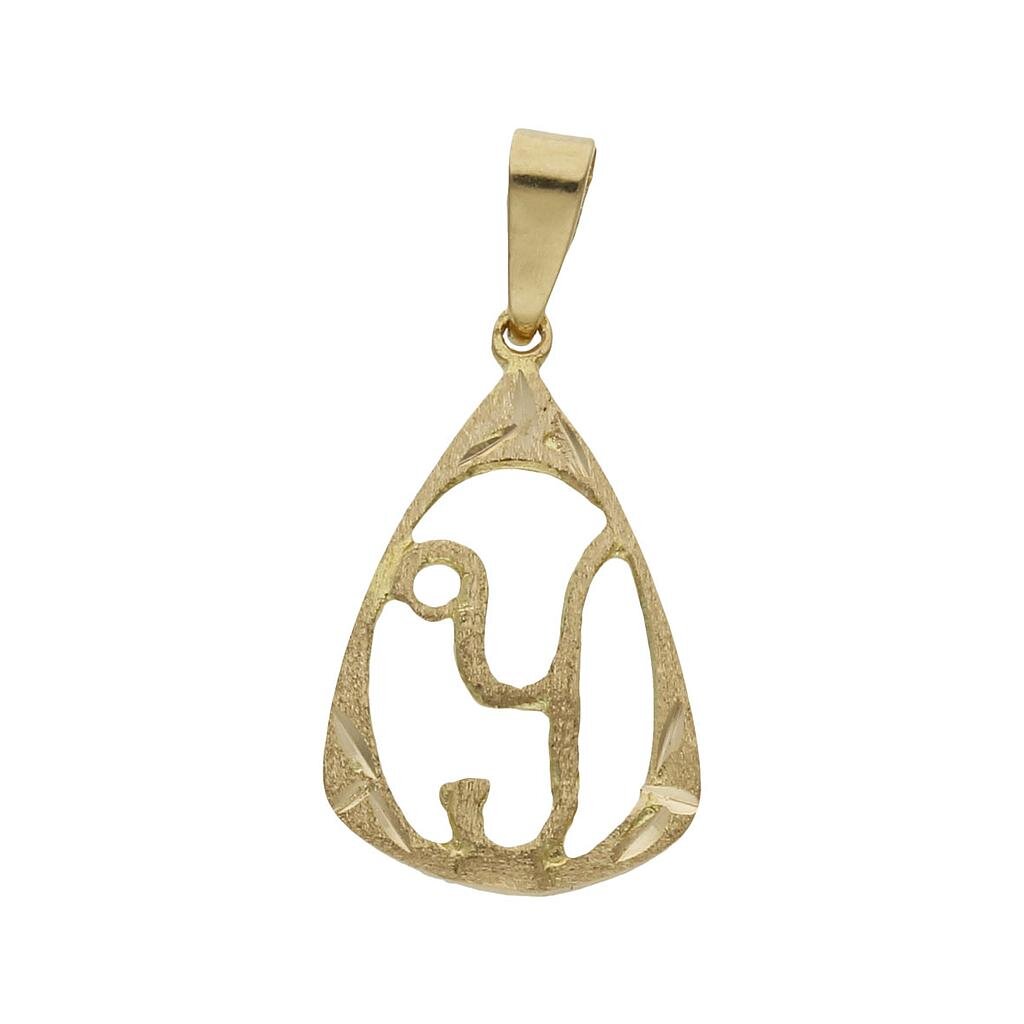 COLGANTE ORO 18KL LETRA - 11x18MM - Abecedario: y 
