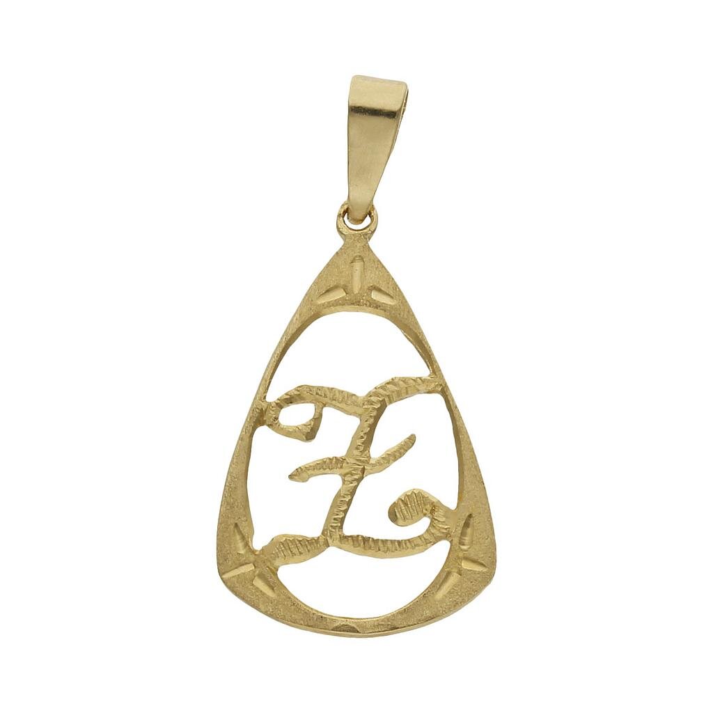 COLGANTE ORO 18KL LETRA - 11x18MM - Abecedario: z 