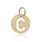 COLGANTE ORO 18KL LETRA CALADA - 10MM - Abecedario: c 