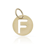 COLGANTE ORO 18KL LETRA CALADA - 10MM - Abecedario: f 