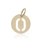 COLGANTE ORO 18KL LETRA CALADA - 10MM - Abecedario: o 
