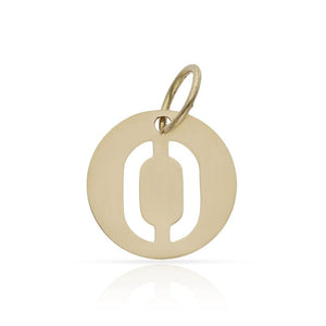 COLGANTE ORO 18KL LETRA CALADA - 10MM - Abecedario: o 