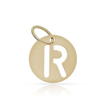 COLGANTE ORO 18KL LETRA CALADA - 10MM - Abecedario: r 