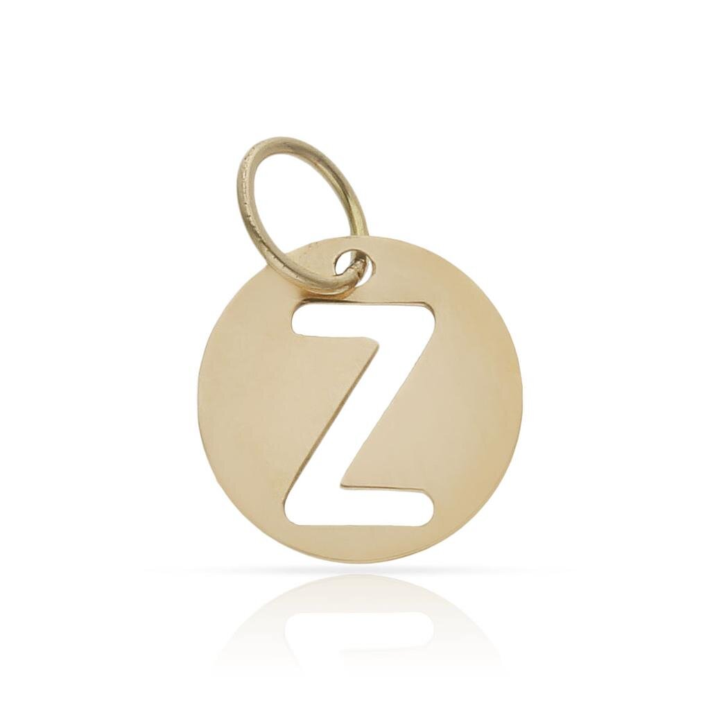COLGANTE ORO 18KL LETRA CALADA - 10MM - Abecedario: z 