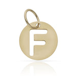 COLGANTE ORO 18KL LETRA CALADA - 12MM - Abecedario: f 