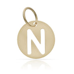 COLGANTE ORO 18KL LETRA CALADA - 12MM - Abecedario: n 