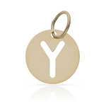 COLGANTE ORO 18KL LETRA CALADA - 12MM - Abecedario: y 