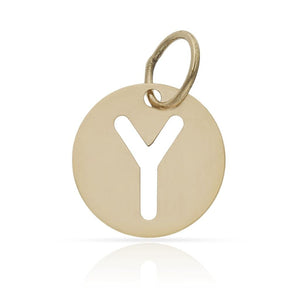 COLGANTE ORO 18KL LETRA CALADA - 12MM - Abecedario: y 