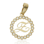 COLGANTE ORO 18KL LETRA CIRCONITAS - 15MM - Abecedario: z 
