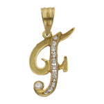 COLGANTE ORO 18KL LETRA CIRCONITAS - 19MM - Abecedario: f 