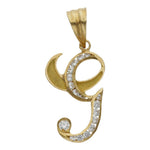 COLGANTE ORO 18KL LETRA CIRCONITAS - 19MM - Abecedario: g 