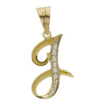COLGANTE ORO 18KL LETRA CIRCONITAS - 19MM - Abecedario: j 