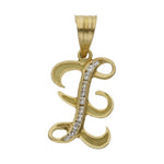 COLGANTE ORO 18KL LETRA CIRCONITAS - 19MM - Abecedario: z 