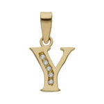 COLGANTE ORO 18KL LETRA CIRCONITAS - 9MM - Abecedario: y 