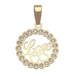 COLGANTE ORO 18KL LOVE CIRCONITAS - 15MM