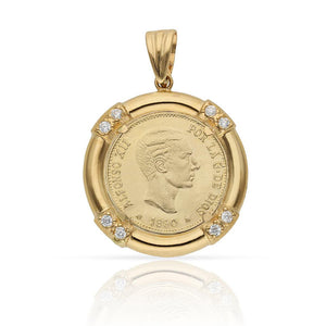 COLGANTE ORO 18KL MONEDA - 18MM - Peso: 7.55 gr 