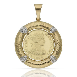 COLGANTE ORO 18KL MONEDA - 20MM - Peso: 11.55 gr 