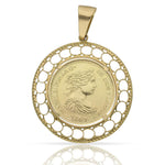 COLGANTE ORO 18KL MONEDA - 20MM - Peso: 7.75 gr 