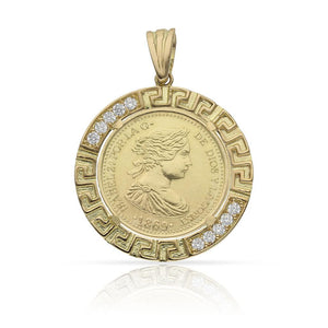 COLGANTE ORO 18KL MONEDA - 20MM - Peso: 8.80 gr 