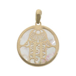 COLGANTE ORO 18KL NACAR MANO FATIMA - 16MM