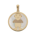 COLGANTE ORO 18KL NIÑO NACAR - 16MM
