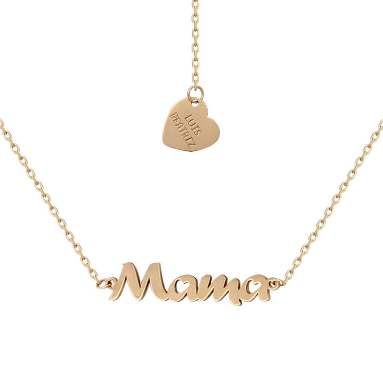 COLGANTE ORO 18KL NOMBRE + CORAZON - Nombres: 8 Letras 