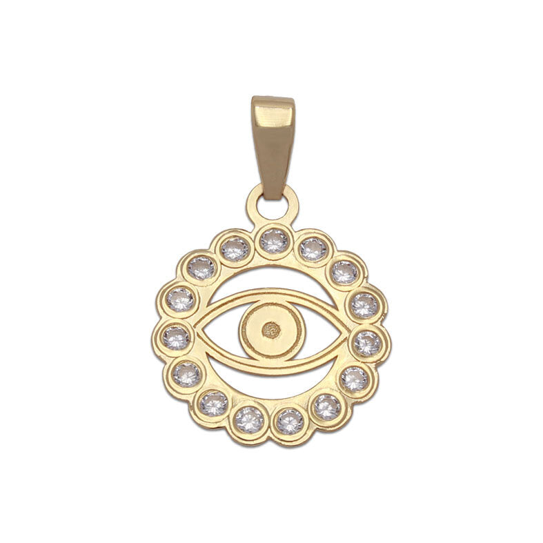 COLGANTE ORO 18KL OJO TURCO - 12MM