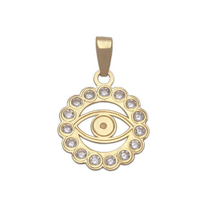 COLGANTE ORO 18KL OJO TURCO - 12MM
