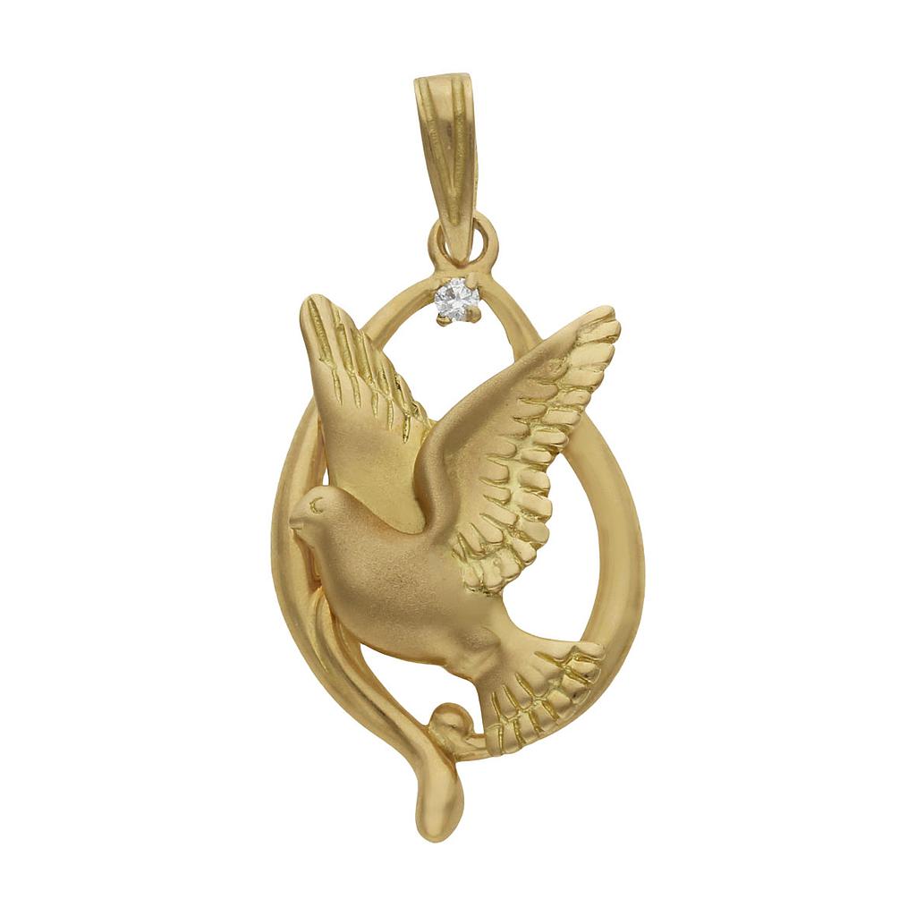 COLGANTE ORO 18KL PALOMA - 17X29MM - Peso: 3.35 gr 
