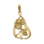 COLGANTE ORO 18KL ROSA - 16X29MM - Peso: 3.10 gr 
