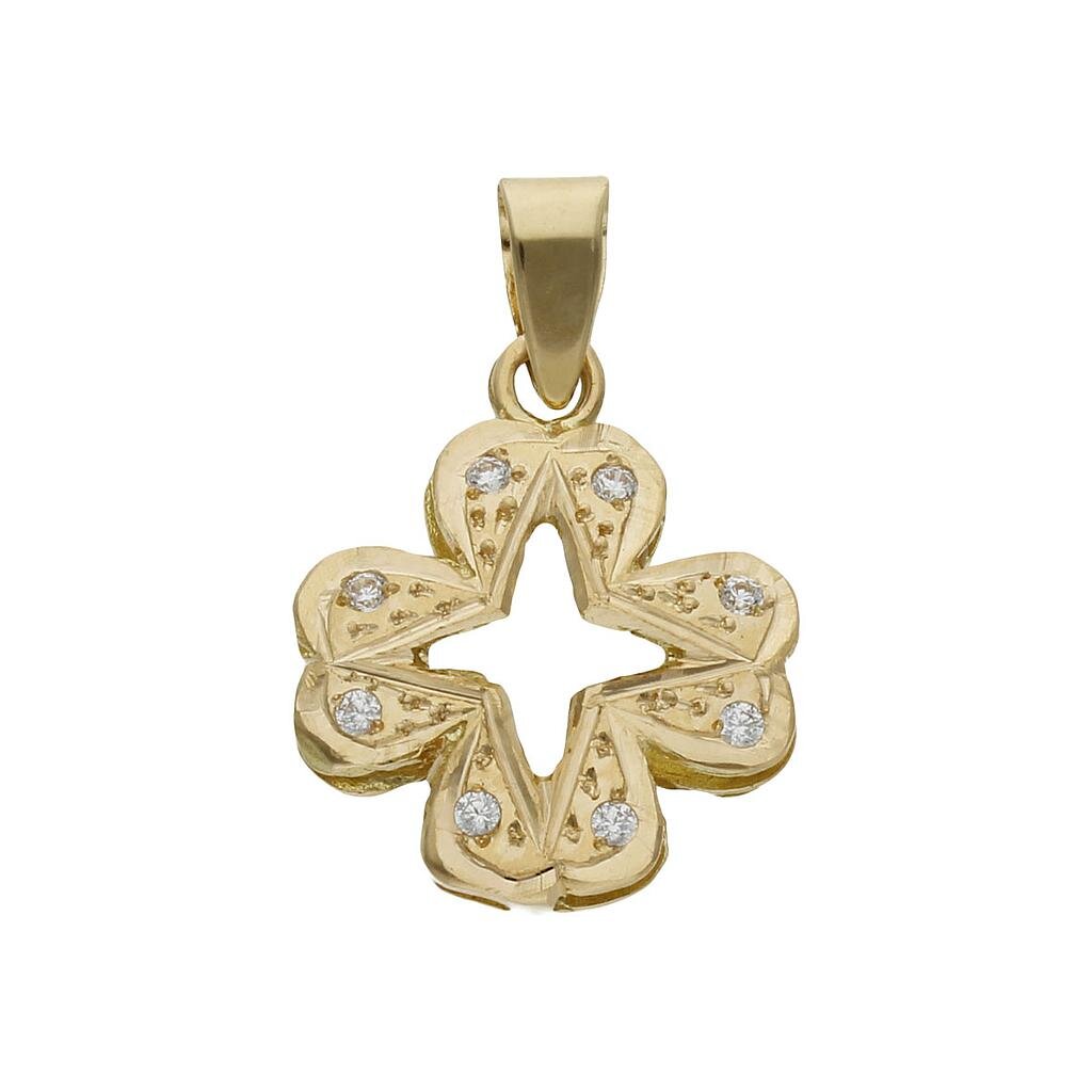COLGANTE ORO 18KL TREBOL 4 HOJAS