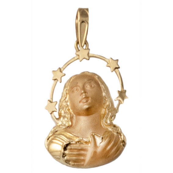 COLGANTE ORO 18KL V. INMACULADA - 21x32MM - Peso: 8.05 gr 