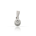 COLGANTE ORO BLANCO 18KL DIAMANTE CHATON - 4.50MM
