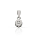 COLGANTE ORO BLANCO 18KL DIAMANTE CHATON - 5.50MM