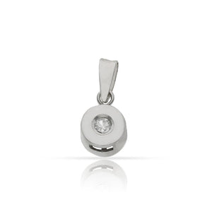 COLGANTE ORO BLANCO 18KL DIAMANTE CHATON - 6.50MM