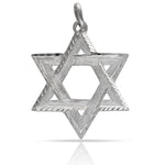 COLGANTE ORO BLANCO 18KL ESTRELLA DAVID - 23X28MM - Peso: 2.20 gr 
